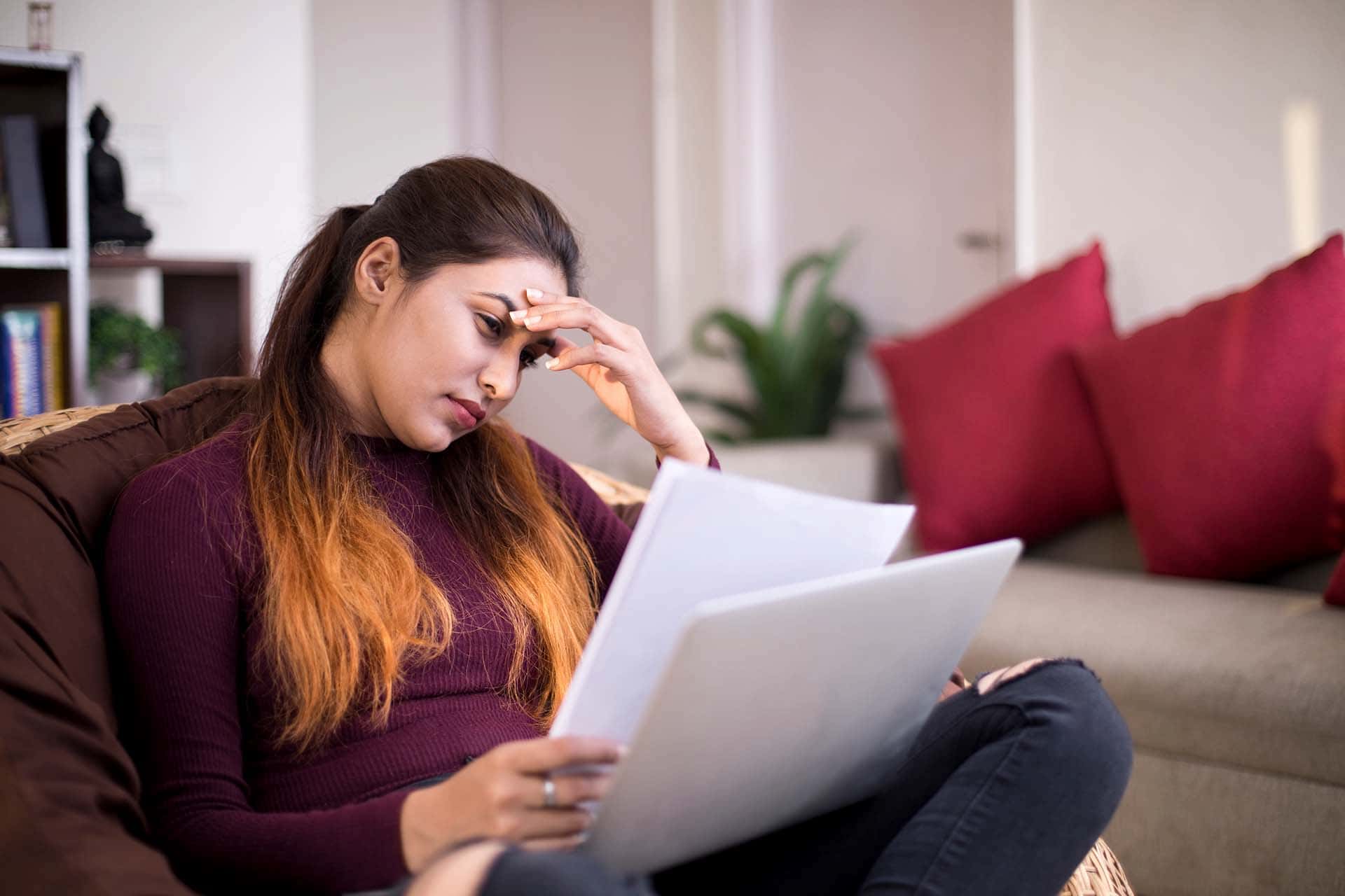  Couple seeking mortgage payment holiday advice from their mortgage lender