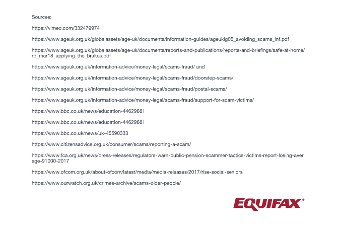 Sources for scams infographic