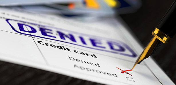 Rejected for a credit card