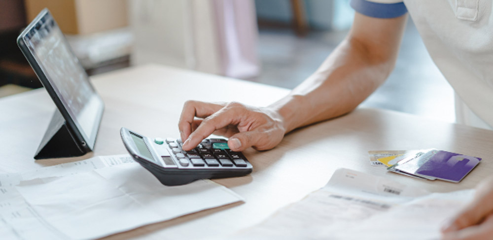 Person working out their debts